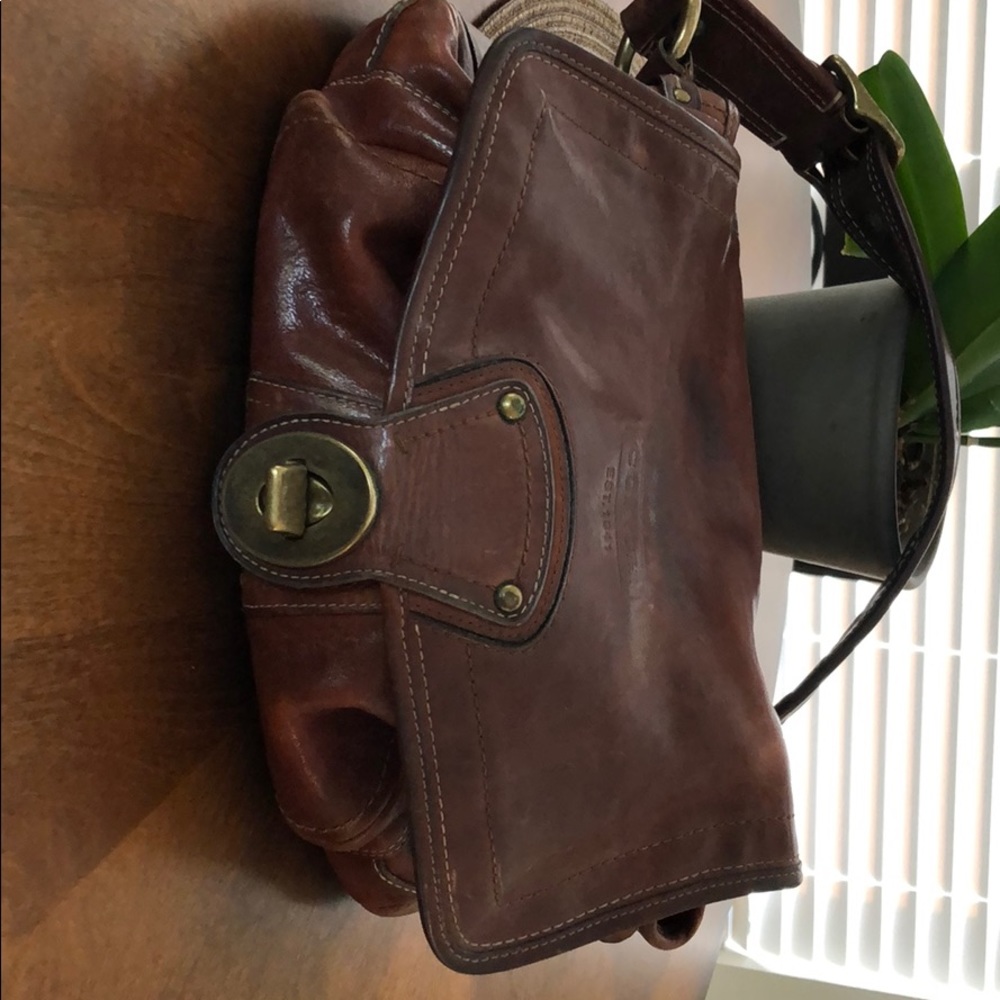 Used Coach leather hobo bag